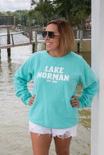 Load image into Gallery viewer, Lake Norman Puffy Ink Crew Neck Sweatshirt