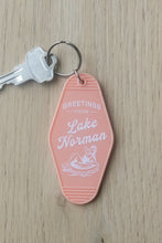 Load image into Gallery viewer, Greetings from Lake Norman Vintage Motel Keychain