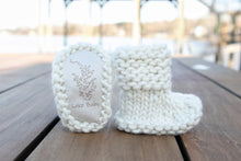 Load image into Gallery viewer, Lake Norman Hand-knit Baby Booties (3-6 months)