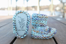 Load image into Gallery viewer, Lake Norman Hand-knit Baby Booties (3-6 months)