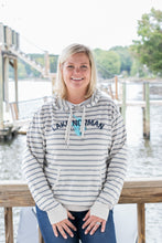 Load image into Gallery viewer, Lake Norman 1963 Striped Heather French Terry Hoodie Sweatshirt