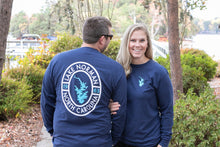 Load image into Gallery viewer, Lake Norman Oval Long Sleeve T-Shirt - Navy Blue