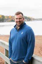 Load image into Gallery viewer, LKN Embroidered 1/4-Zip Performance Pullover - Aegean Blue
