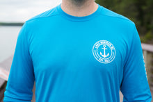 Load image into Gallery viewer, Lake Norman UV Sun/Fishing Long Sleeve Shirt - Sapphire Blue