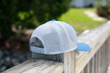 Load image into Gallery viewer, Rainbow Lake Embroidered Patch Hat - Steel Blue/Silver