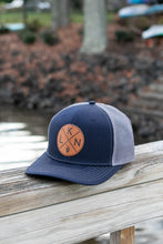 Load image into Gallery viewer, Richardson 112 LKN Leather Patch Hat - Navy/Charcoal