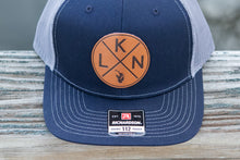 Load image into Gallery viewer, Richardson 112 LKN Leather Patch Hat - Navy/Charcoal