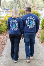 Load image into Gallery viewer, Lake Norman Oval Long Sleeve T-Shirt - Navy Blue