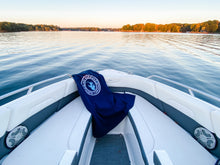 Load image into Gallery viewer, Lake Norman Fleece Sweatshirt Blanket - Navy
