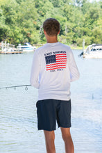 Load image into Gallery viewer, Fish Hook Flag UV Sun/Fishing Long Sleeve Shirt
