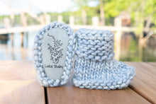 Load image into Gallery viewer, Lake Norman Hand-knit Baby Booties (3-6 months)
