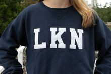Load image into Gallery viewer, LKN Appliqué Beach Wash Crewneck Sweatshirt - Navy
