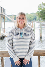 Load image into Gallery viewer, Lake Norman 1963 Striped Heather French Terry Hoodie Sweatshirt
