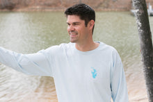 Load image into Gallery viewer, Lake Norman Oval Long Sleeve T-Shirt - Soothing Blue

