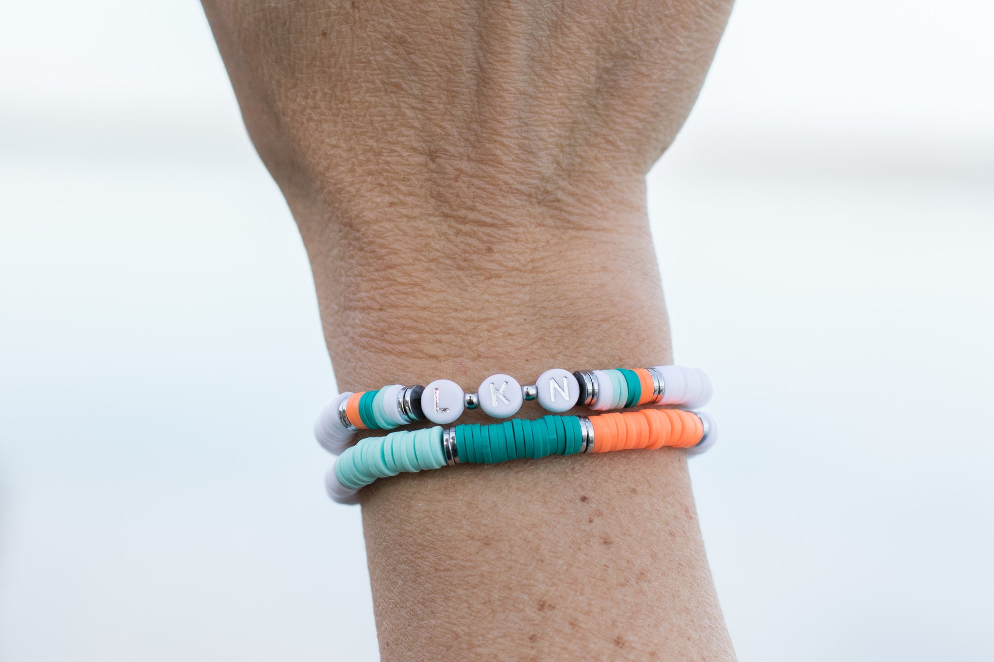 LKN Heishi Bead Surfer Bracelet Stack – LKN Local